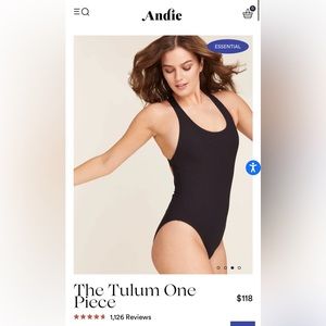 Andie one piece bathing suit
